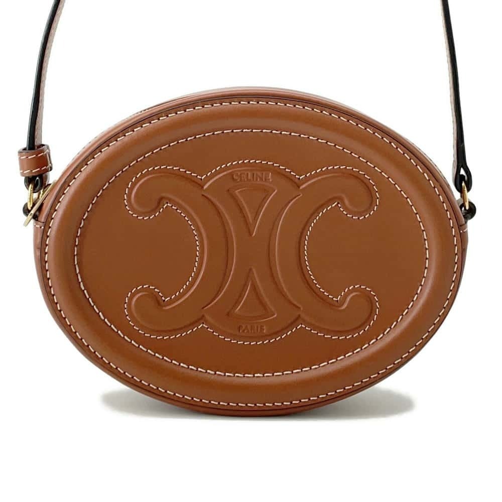 Celine Shoulder Bag Oval Purse Cuile Triomphe Pochette